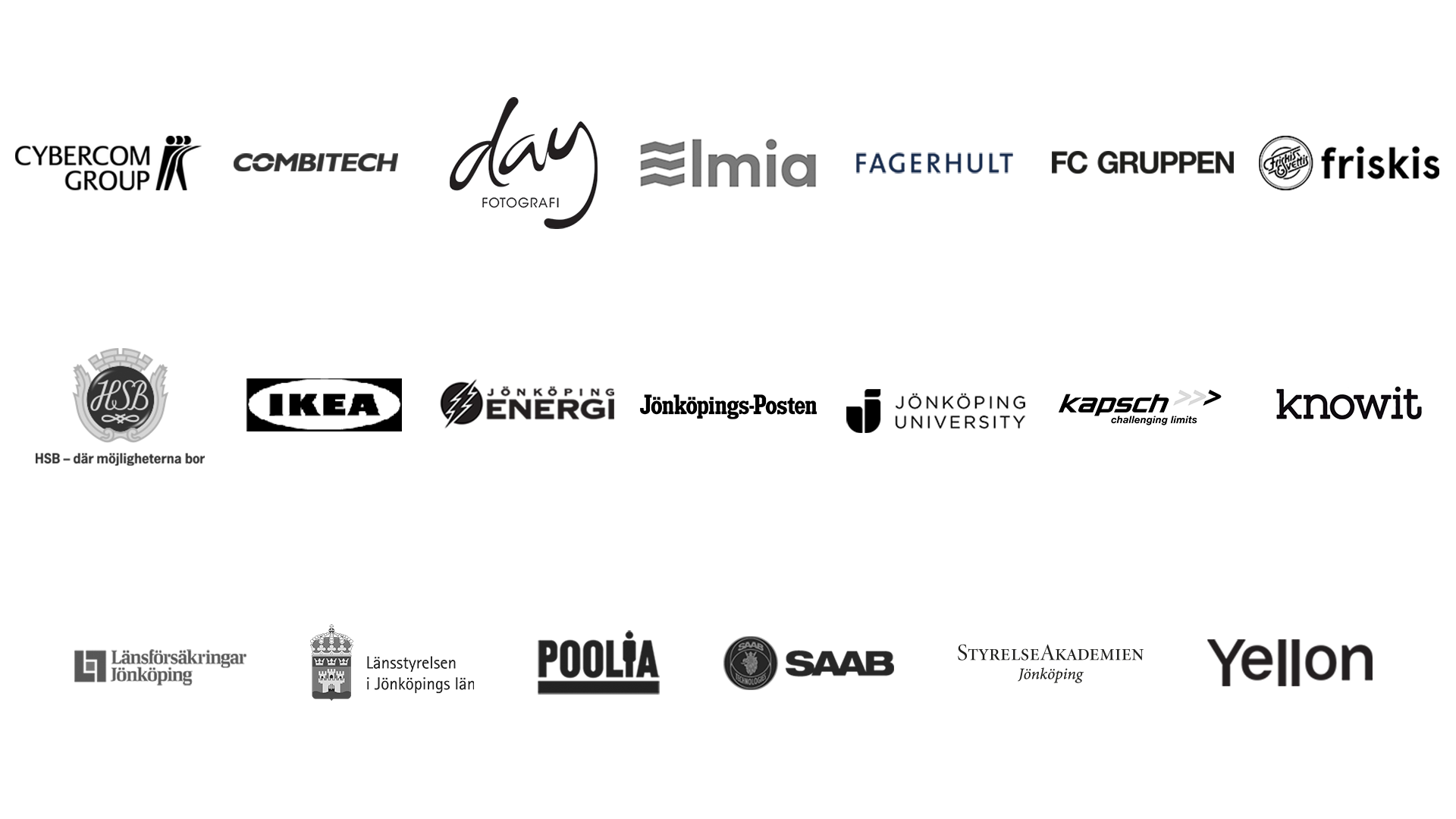 Logotyper från Årets unga ledande kvinnas partnerföretag