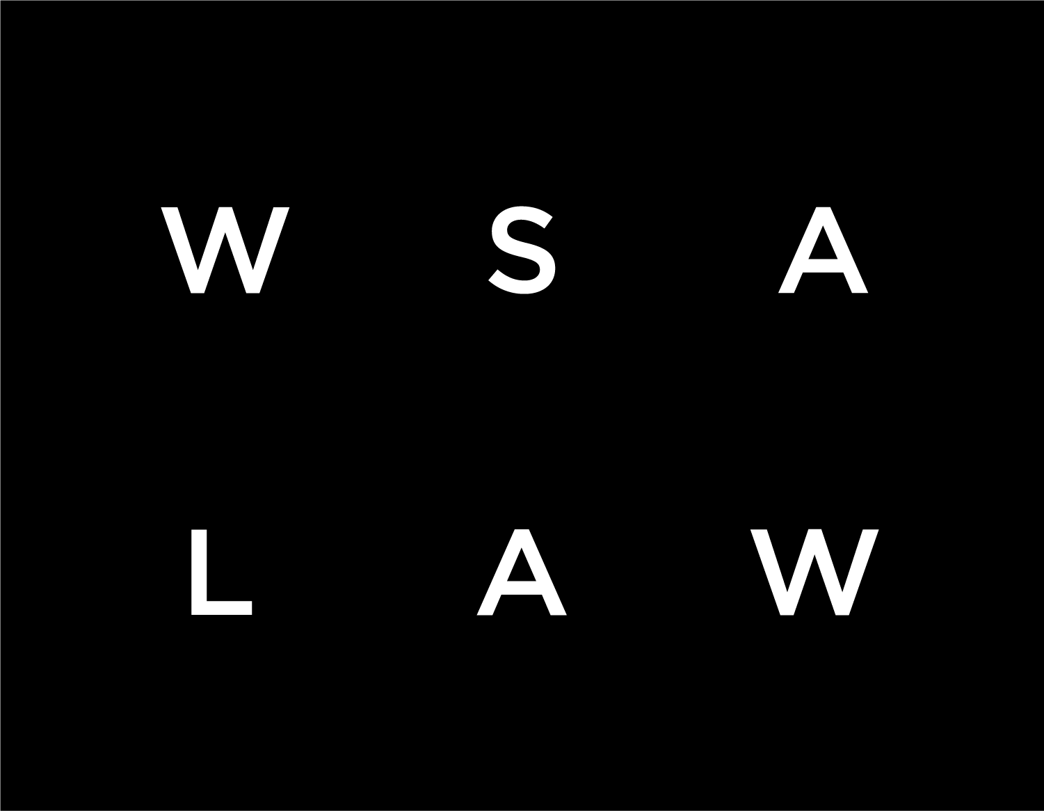 wsalaw logotyp i svartvitt
